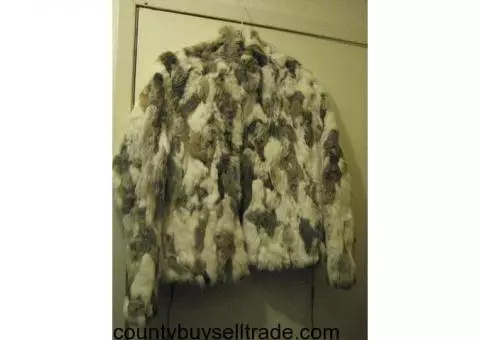 Med- WILSONS Leather 'Maxima' - Genuine 100% Rabbit Fur Vintage Coat